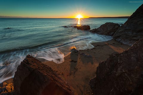 Hemmick Beach Sunset