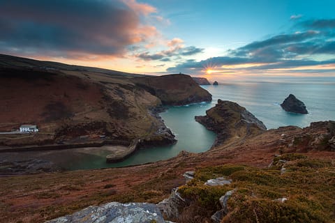 Boscastle Harbour Sunset