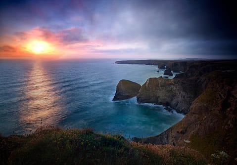 Bedruthan Steps Sunset
